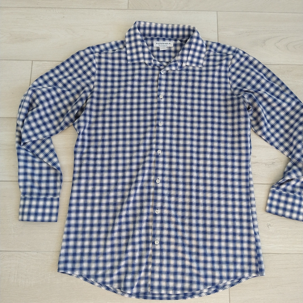 Mizzen + Main Plaid Button Up Shirt